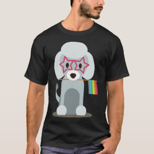 Gay Pride Vlag Poedel Gift Hond LGBTQ LGBT Pride T-shirt