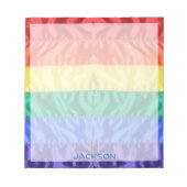 Gay Pride Vlag Rainbow Streep Naam Tekst LGBT LGBT Notitieblok (Voorkant)