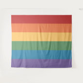 Gay Pride Vlag Verwarmd Extra Grote LHBT Wandkleed (Voorkant (horizontaal))