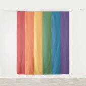 Gay Pride Vlag Verwarmd Extra Grote LHBT Wandkleed (Voorkant)