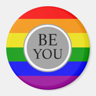 Gay Pride Vlag Wees jezelf Magneet