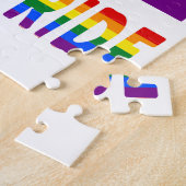 Gay Pride vlag & woorden Legpuzzel (Zijkant)