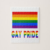 Gay Pride vlag & woorden Legpuzzel (Verticaal)