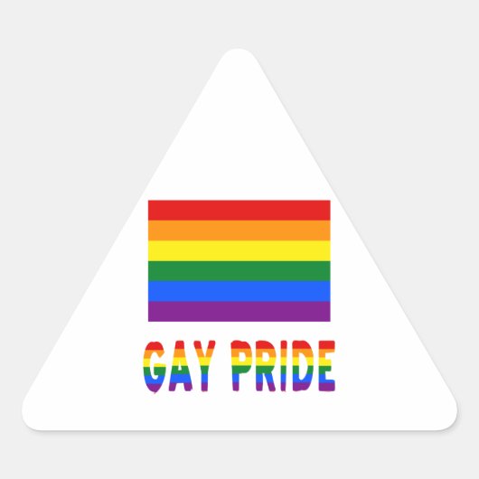 Gay Pride vlag & woorden Sticker (Voorkant)