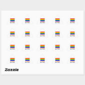 Gay Pride vlag & woorden Sticker (Vel)
