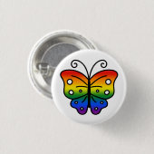 Gay Pride Vlinder Speld Badge Ronde Button 3,2 Cm (Voorkant /achterkant)