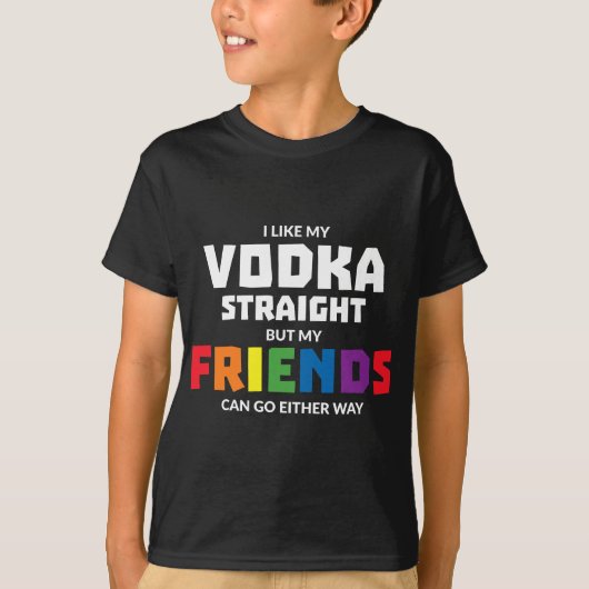 Gay Pride Vodka LGBTQ T-shirt (Voorkant)