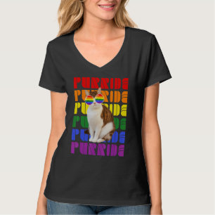 Gay Pride voor vrouwelijke Mannen Lgbt Papa Cat Pu T-shirt