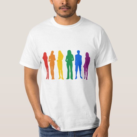 Gay Pride voor vrouwen T-shirt (Voorkant)