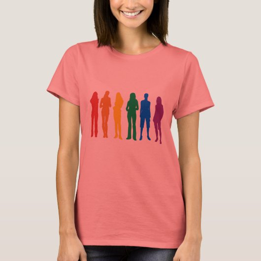Gay Pride voor vrouwen T-shirt (Voorkant)