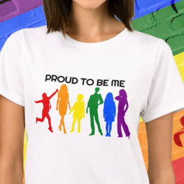 Gay Pride Vrouw Silhouettes T-shirt