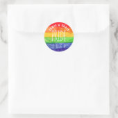 Gay Pride Waterverf Rainbow Classic Ronde Sticker (Tas)