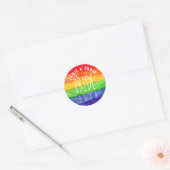 Gay Pride Waterverf Rainbow Classic Ronde Sticker (Envelop)