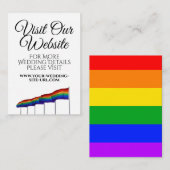Gay Pride Wedding Bezoek onze website Kaart (Voorkant / Achterkant)