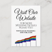Gay Pride Wedding Bezoek onze website Kaart (Voorkant)
