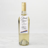 Gay Pride Wedding Bottle Hanger Label - Zwarte tek (Op fles)