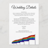 Gay Pride Wedding Details Enclosure Card Informatiekaartje (Voorkant)