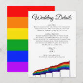 Gay Pride Wedding Details Enclosure Card Informatiekaartje (Voorkant / Achterkant)