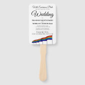 Gay Pride Wedding Fans met Programma Handwaaier (Voorkant)