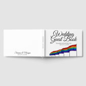 Gay Pride Wedding Guest Book - Black Text Gastenboek (Volledig)
