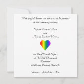 Gay Pride Wedding Invitations Rainbow Love Kaarten (Achterkant)