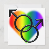 Gay Pride Wedding Invitations Rainbow Love Kaarten (Voorkant)