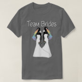 Gay Pride Wedding Lesbian Rainbow Bride Bachelore T-shirt (Design voorkant)