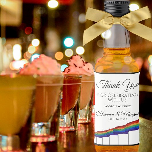 Gay Pride Wedding Mini Liquor Bottle Label Likeurfles Etiket