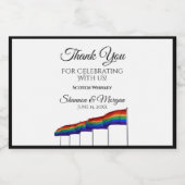Gay Pride Wedding Mini Liquor Bottle Label Likeurfles Etiket (Enkel label)