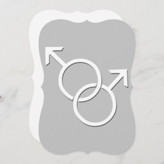 Gay Pride Wedding nodigt Kaarten uit van hetzelfde (Voorkant / Achterkant)