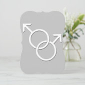 Gay Pride Wedding nodigt Kaarten uit van hetzelfde (Staand voorkant)