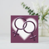 Gay Pride Wedding nodigt Kaarten uit van hetzelfde (Staand voorkant)