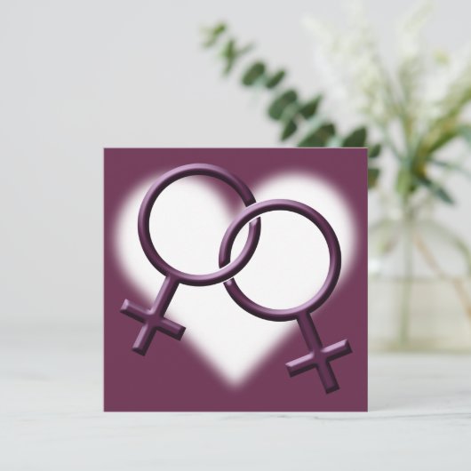 Gay Pride Wedding nodigt Kaarten uit van hetzelfde (Staand voorkant)