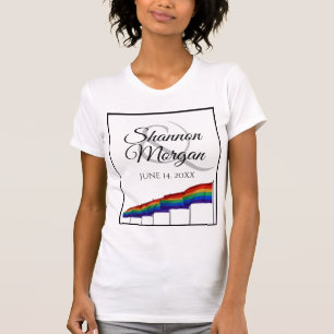 Gay Pride Wedding Rainbow Flags T-Shirt