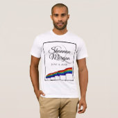 Gay Pride Wedding Rainbow Flags T-Shirt (Voorkant volledig)