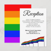 Gay Pride Wedding Reception Enclosure Card Informatiekaartje (Voorkant / Achterkant)