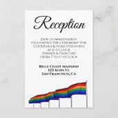 Gay Pride Wedding Reception Enclosure Card Informatiekaartje (Voorkant)