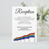 Gay Pride Wedding Reception Enclosure Card Informatiekaartje (Staand voorkant)
