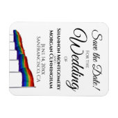 Gay Pride Wedding Save the Date Magnet Magneet (Horizontaal)