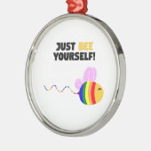 Gay Pride, wees jezelf Metalen Ornament (Links)