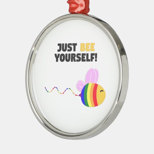 Gay Pride, wees jezelf Metalen Ornament (Links)