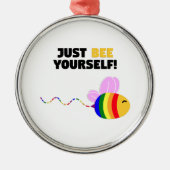 Gay Pride, wees jezelf Metalen Ornament (Voorkant)