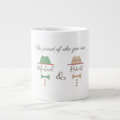 Gay Pride, Wees trots op wie je bent, Monogram Grote Koffiekop (Voorkant)