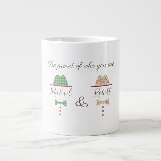 Gay Pride, Wees trots op wie je bent, Monogram Grote Koffiekop (Voorkant)