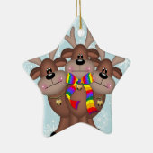 Gay Pride Whimsical kerstrender Keramisch Ornament (Rechts)