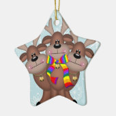 Gay Pride Whimsical kerstrender Keramisch Ornament (Links)
