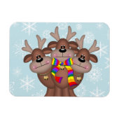 Gay Pride Whimsical kerstrender Magneet (Horizontaal)