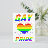 Gay Pride with Heart Briefkaart (Staand voorkant)