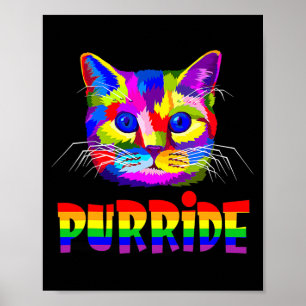 Gay Pride Women Mannen LGBT Cat Gift Purride Poster