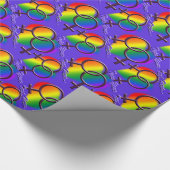 Gay Pride Wrapping Paper Custom Lesbian Love Paper Cadeaupapier (Hoek)
